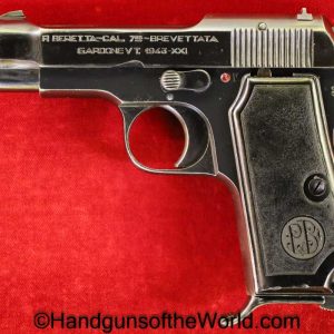 Beretta, 1935, 7.65mm, Italian, Dated, 1943, Matching Magazine, Matching Mag, Matching Clip, Italy, Handgun, Pistol, C&R, Collectible, WWII, WW2, 32, .32