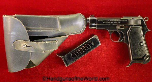 Beretta, 1934, .380, Italian, Military, 1942, Full Rig, Italy, WWII, WW2, with Holster, 380, acp, auto, Dated, Handgun, Pistol, C&R, Collectible, Holster