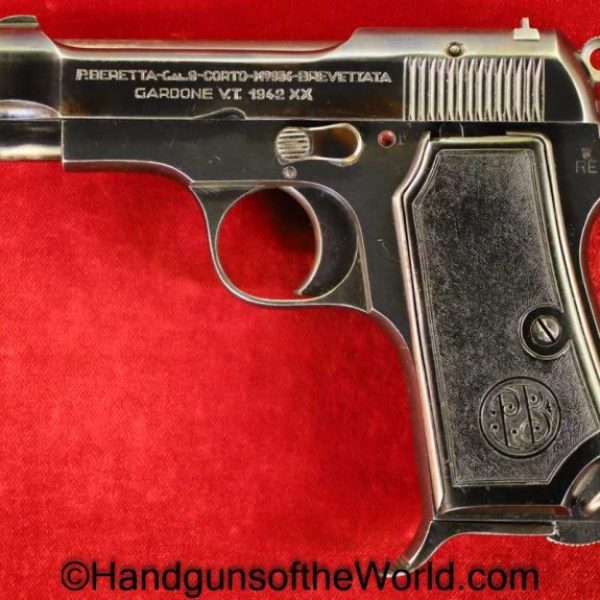 Beretta, 1934, .380, Italian, Military, 1942, Full Rig, Italy, WWII, WW2, with Holster, 380, acp, auto, Dated, Handgun, Pistol, C&R, Collectible, Holster