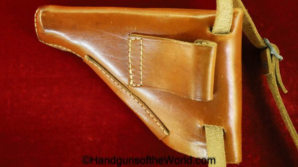 Walther, PP, Holster, Shoulder Pattern, WWII, Era, Brown, leather, breakaway, dual cut outs, shoulder straps, Prison Guard, Original, Collectible, WW2