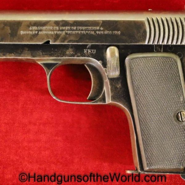 Fabrique D'Armes da Precision, Pompeya, 1914, 7.65mm, Handgun, Pistol, C&R, Collectible, Model, Pocket, 7.65, 32, .32, acp, auto, Ruby, 7 Shot, 7-Shot