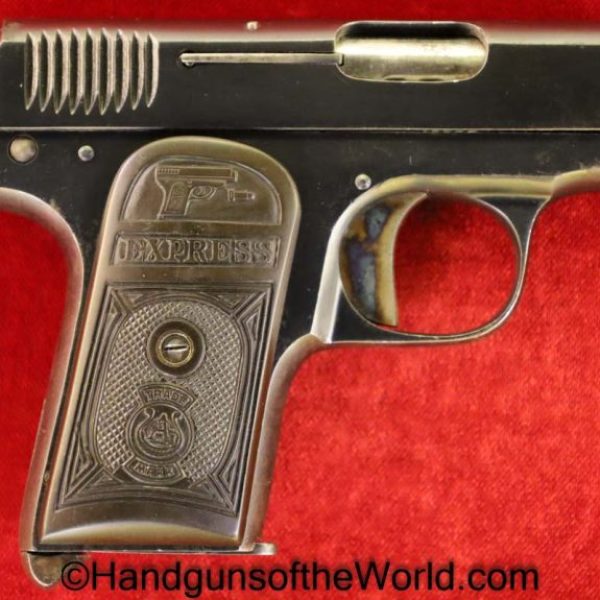 Gaspar Arizaga, Express, 6.35mm, 7 Shot, Spain, Spanish, Handgun, Pistol, C&R, Collectible, 6.35, 25, .25, acp, auto, 7-Shot, VP, Vest Pocket, Hand gun