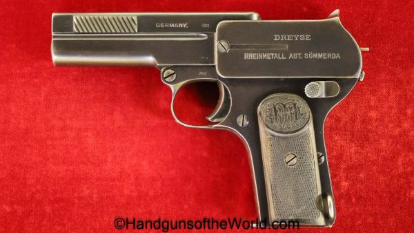 Dreyse, 1907, 7.65mm, Late Production, 7.65, 32, .32, acp, auto, German, Germany, Handgun, Pistol, C&R, Collectible, Pocket, Model, Hand gun, Late