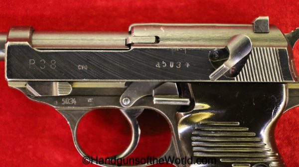 Walther, Spreewerk, P-38, CYQ, 9mm, German, WWII, WW2, Germany, Handgun, Pistol, C&R, Collectible, P38, P.38, P 38, Hand gun, Assembled