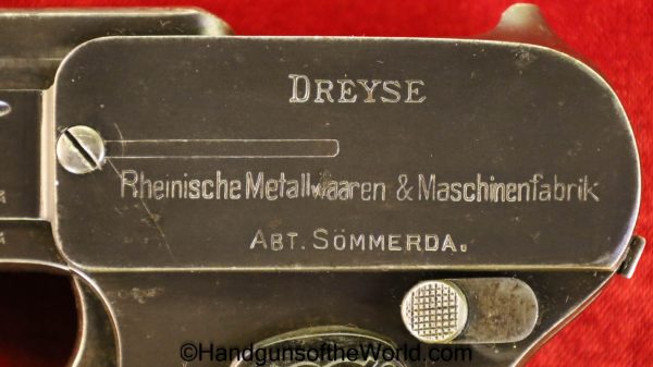 Dreyse, 1907, 7.65mm, German, Germany, Handgun, Pistol, C&R, Collectible, Pocket, 7.65, 32, .32, acp, auto, Hand gun, Model