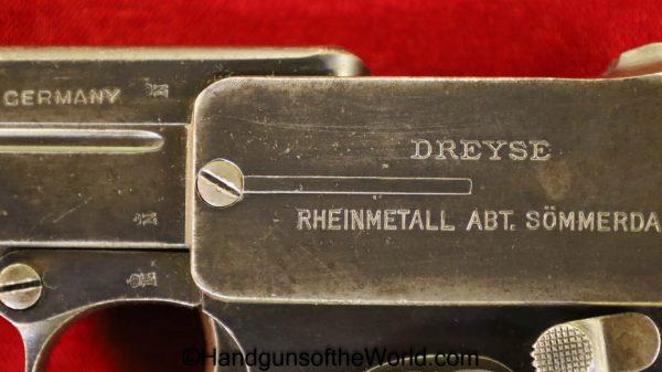 Dreyse, 1907, 7.65mm, Late Production, Late, German, Germany, Handgun, Pistol, C&R, Collectible, Pocket, 7.65, 32, .32, acp, auto, Production, Hand gun