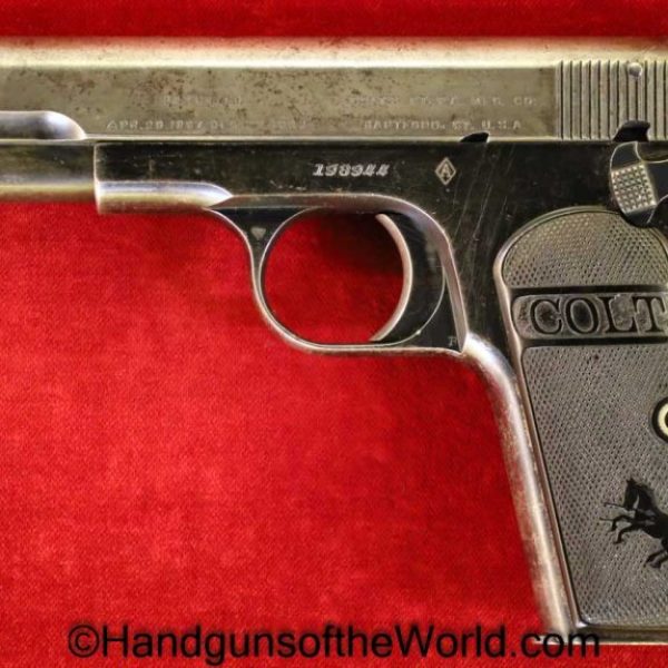 Colt, 1903, Hammerless, Belgian, Military, Belgium, WWI, WW1, Handgun, Pistol, C&R, Collectible, Pocket, 32, .32, acp, auto, 7.65, 7.65mm, USA, American