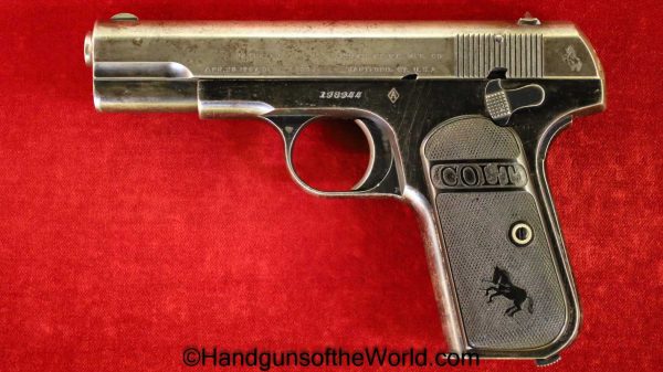 Colt, 1903, Hammerless, Belgian, Military, Belgium, WWI, WW1, Handgun, Pistol, C&R, Collectible, Pocket, 32, .32, acp, auto, 7.65, 7.65mm, USA, American