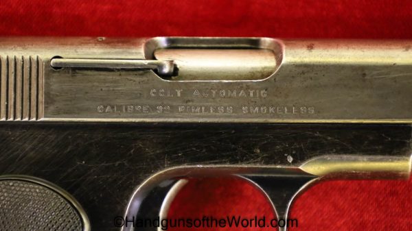 Colt, 1903, Hammerless, Belgian, Military, Belgium, WWI, WW1, Handgun, Pistol, C&R, Collectible, Pocket, 32, .32, acp, auto, 7.65, 7.65mm, USA, American