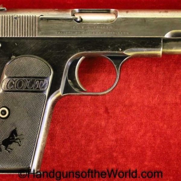 Colt, 1903, Hammerless, Belgian, Military, Belgium, WWI, WW1, Handgun, Pistol, C&R, Collectible, Pocket, 32, .32, acp, auto, 7.65, 7.65mm, USA, American