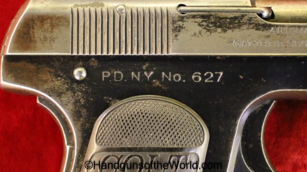 Colt, 1908, Pocket, Hammerless, .380, New York Police Department, with Holster, NYPD, NYC, NY, PD, Handgun, Pistol, C&R, Collectible, 380, acp, auto