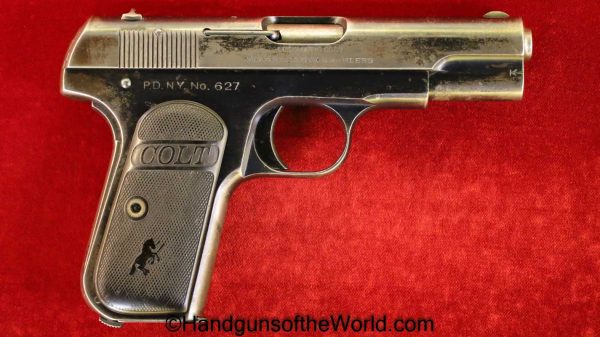 Colt, 1908, Pocket, Hammerless, .380, New York Police Department, with Holster, NYPD, NYC, NY, PD, Handgun, Pistol, C&R, Collectible, 380, acp, auto