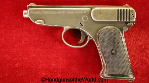 Jager, Pocket, 7.65mm, Germany, German, WWI, WW1, Era, Handgun, Pistol, C&R, Collectible, 7.65, 32, .32, acp, auto, Jaeger, Hand gun, Stamped, Steel, Parts