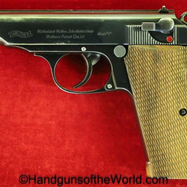 Walther, PP, .22, Special Order, Olympia Tang, Target Grips, German, Germany, Handgun, Pistol, C&R, Collectible, 22, 22lr, .22lr, Hand gun, Rare