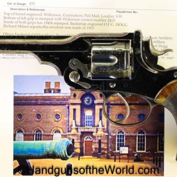 Webley, WG, Army Model, .450/.455, Inscribed, with Provenance, Handgun, Revolver, C&R, Collectible, 455, .455, English, British, UK, Army, Model, WG Army