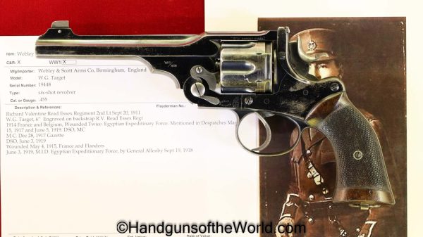 Webley, WG, Target Model, .450/.455, Inscribed, with Provenance, Handgun, Revolver, C&R, Collectible, Target, Model, 455, .455, British, English, UK