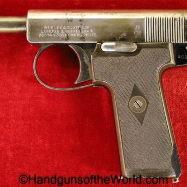 Webley, 1908, 7.65mm, Inscribed, with Provenance, Model, 7.65, 32, .32, acp, auto, Handgun, Pistol, C&R, Collectible, British, English, UK, WWI, WW1