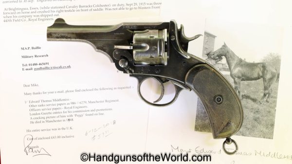 Webley, Mark V, .45acp, Service Revolver, Inscribed, with Provenance, Mark 5, Handgun, Revolver, C&R, Collectible, British, English, UK, Mk5, MkV, 45, .45