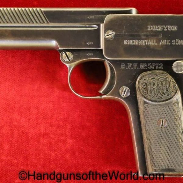 Dreyse, 1907, 7.65mm, RFV Marked, RFV, German, Germany, Handgun, Pistol, C&R, Collectible, 32, .32, acp, auto, 7.65, Model, Pocket, Vintage, Old