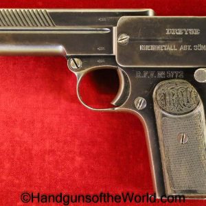Dreyse, 1907, 7.65mm, RFV Marked, RFV, German, Germany, Handgun, Pistol, C&R, Collectible, 32, .32, acp, auto, 7.65, Model, Pocket, Vintage, Old