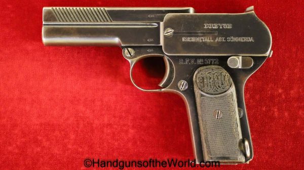 Dreyse, 1907, 7.65mm, RFV Marked, RFV, German, Germany, Handgun, Pistol, C&R, Collectible, 32, .32, acp, auto, 7.65, Model, Pocket, Vintage, Old