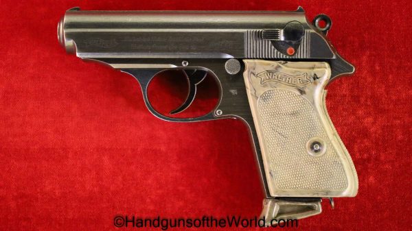 Walther, PPk, 7.65mm, Police, Eagle C, Gray, Grips, Magazine Base, Grey, German, Germany, Handgun, Pistol, C&R, Collectible, WWII, WW2, Grip, 32, .32, 7.65