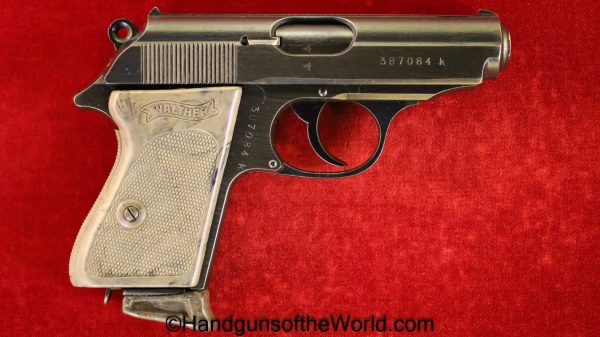 Walther, PPk, 7.65mm, Police, Eagle C, Gray, Grips, Magazine Base, Grey, German, Germany, Handgun, Pistol, C&R, Collectible, WWII, WW2, Grip, 32, .32, 7.65