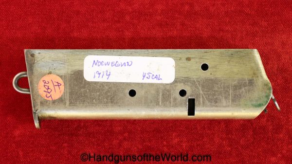 Norwegian, 1914, .45acp, Magazine, Clip, Mag, Original, Collectible, 1911, Norway, Handgun, Pistol, 45, .45, acp, auto, Hand gun, Vintage, Real, 1912