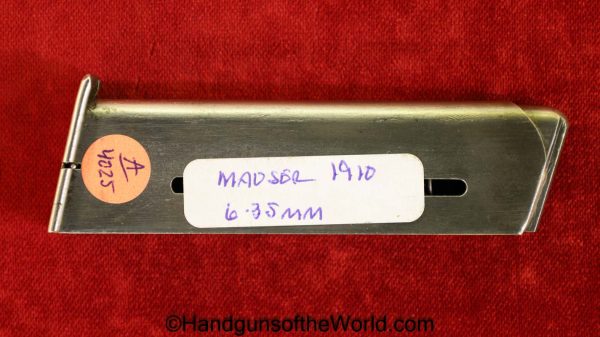 Mauser, 1910, 6.35mm, Magazine, Clip, Mag, Original, Collectible, German, Germany, Handgun, Pistol, 6.35, 25, .25, acp, auto, Hand gun, Banner, Vintage