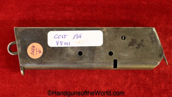 Colt, 1911, .45acp, Lanyard Loop, Magazine, Clip, Mag, Original, Collectible, Handgun, Pistol, Hand gun, 45, .45, acp, auto, American, Americana, USA