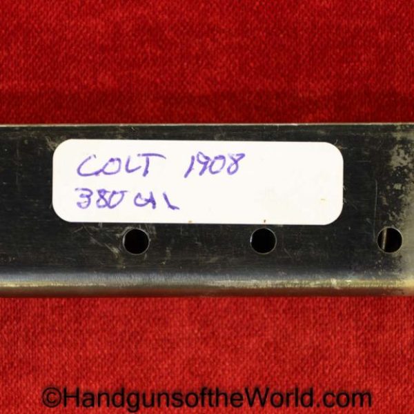 Colt, 1908, .380, Magazine, Clip, Mag, Original, Collectible, Handgun, Pistol, USA, American, America, Pocket, Hammerless, Pocket Hammerless, 380, acp, auto