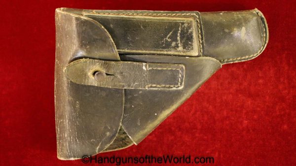 Beretta, 1934, 1935, Holster, Late, WWII, Era, WW2, green, leather, breakaway, pattern, break away, Italy, Italian, Handgun, pistol, Hand gun