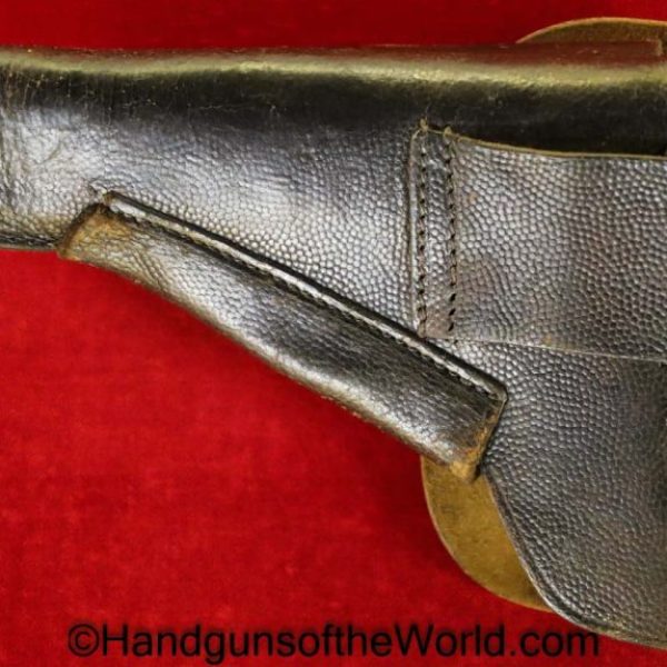 FN, Browning, High Power, Holster, German, WWII, Dated, 1942, black, leather, pebble grain, breakaway, WW2, Germany, jkh, 1942, 42, Original, Collectible