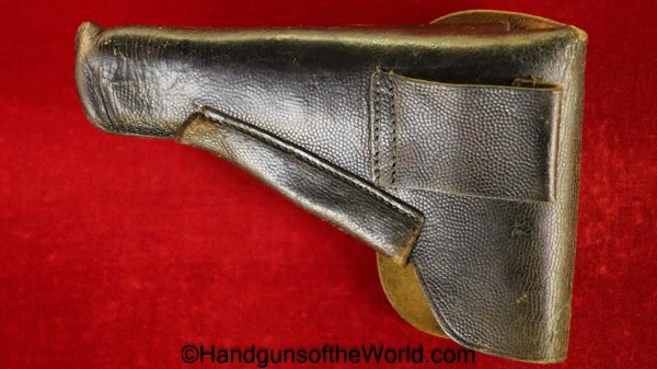 FN, Browning, High Power, Holster, German, WWII, Dated, 1942, black, leather, pebble grain, breakaway, WW2, Germany, jkh, 1942, 42, Original, Collectible