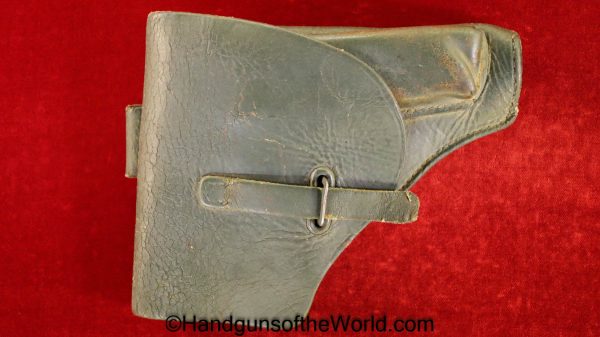 Beretta, 1934, 1935, Holster, WWII, Era, WW2, Italy, Italian, Original, Collectible, Handgun, Pistol, Hand gun, Green, Leather, Vintage, Old, Real