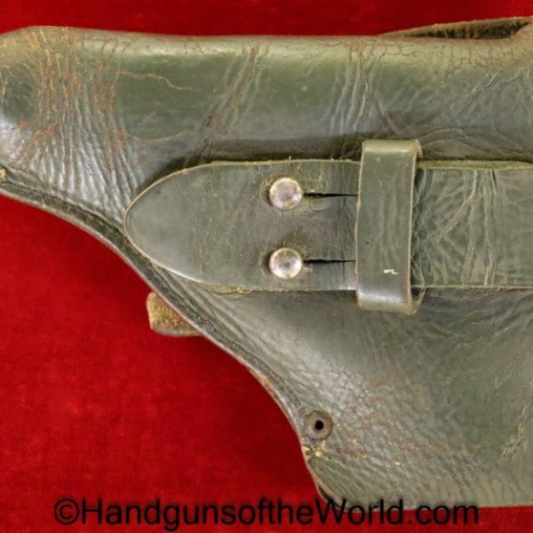 Beretta, 1934, 1935, Holster, WWII, Era, WW2, Italy, Italian, Original, Collectible, Handgun, Pistol, Hand gun, Green, Leather, Vintage, Old, Real