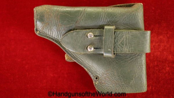 Beretta, 1934, 1935, Holster, WWII, Era, WW2, Italy, Italian, Original, Collectible, Handgun, Pistol, Hand gun, Green, Leather, Vintage, Old, Real