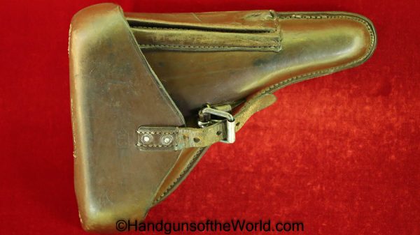 Lahti, L-35, Holster, Brown, Leather, Finnish, Military, SA, Finland, Handgun, Pistol, Original, Collectible, L35, L 35, L.35, WWII, WW2, Hand gun