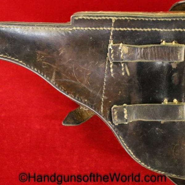 Luger, P.08, Holster, Dated, 1938, German, WWII, WW2, Germany, Original, Collectible, WLH Brand Heidelberg, Black, Leather, Handgun, Pistol, P-08, P 08, P08