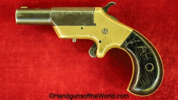 Marlin, Victor, .38, Single Shot, Derringer, Handgun, Antique, Non-FFL, Non FFL, 38, .38RF, 38RF, RF, American, Americana, USA, America, Hand gun