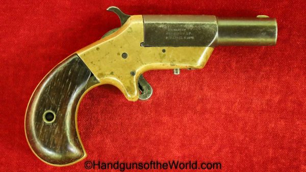 Marlin, Victor, .38, Single Shot, Derringer, Handgun, Antique, Non-FFL, Non FFL, 38, .38RF, 38RF, RF, American, Americana, USA, America, Hand gun