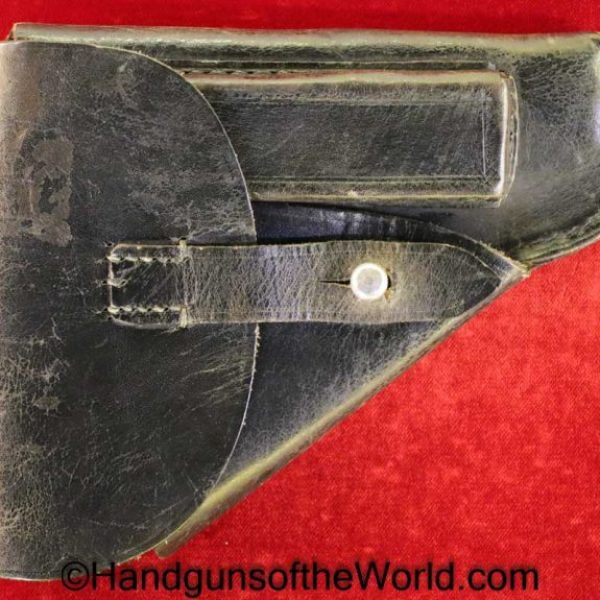 Mauser, HSc, Holster, Late War, German, Black, leather, breakaway, R.B.Nr 0/1250/0008, R.B.Nr, RBN, RB, Original, Collectible, WWII, WW2, Germany