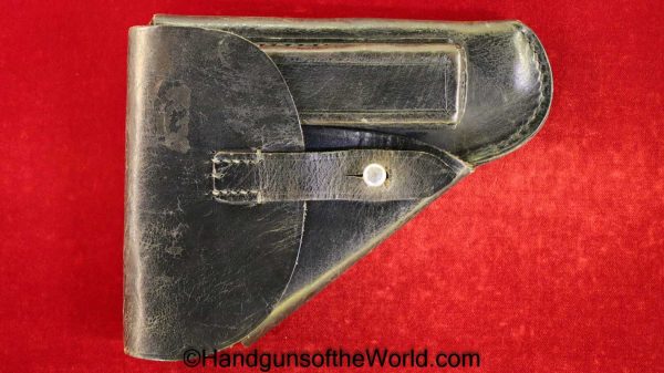 Mauser, HSc, Holster, Late War, German, Black, leather, breakaway, R.B.Nr 0/1250/0008, R.B.Nr, RBN, RB, Original, Collectible, WWII, WW2, Germany