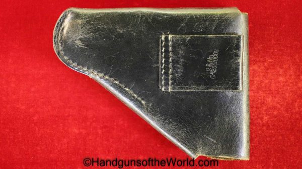 Mauser, HSc, Holster, Late War, German, Black, leather, breakaway, R.B.Nr 0/1250/0008, R.B.Nr, RBN, RB, Original, Collectible, WWII, WW2, Germany