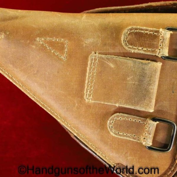 Nambu, Type 14, Holster, Late War, Rubberized canvas, Handgun, Pistol, Original, Collectible, Type, 14, WWII, WW2, Japan, Japanese, Vintage