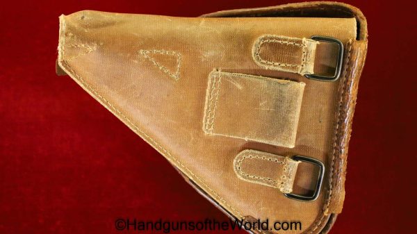 Nambu, Type 14, Holster, Late War, Rubberized canvas, Handgun, Pistol, Original, Collectible, Type, 14, WWII, WW2, Japan, Japanese, Vintage