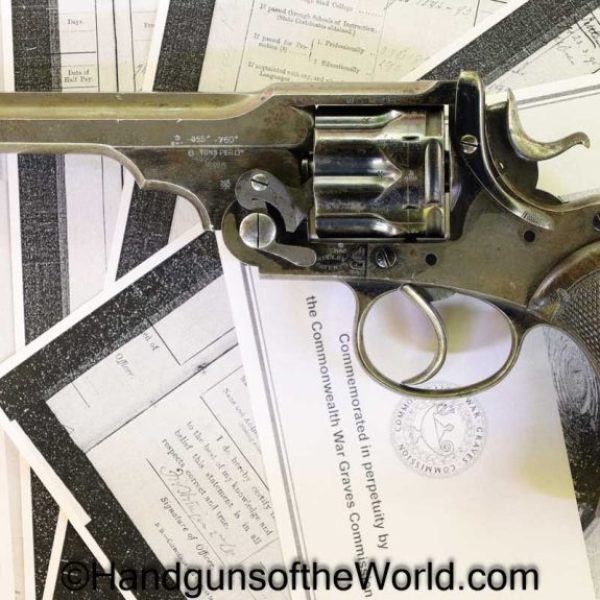 Webley, WG, .455, Inscribed, with Provenance, Handgun, Revolver, Antique, Non-FFL, Non FFL, Collectible, 455, British, English, UK, Early, Stringer