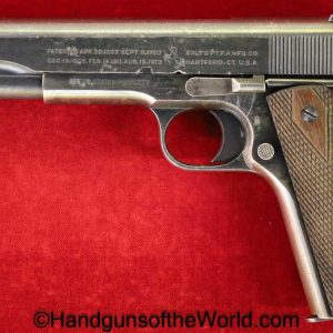 Colt, 1911, .45acp, US, Army, 1918, Handgun, Pistol, C&R, Collectible, 45, .45, acp, auto, Hand gun, WWI, WW1, American, America, Americana, USA