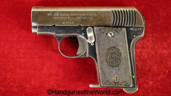 Echave Arizmendi, Bronco, 1918, 7.65mm, 7.65, 32, .32, acp, auto, Ruby, 6 Shot, 6-Shot, Handgun, Pistol, C&R, Collectible, Spain, Spanish, Pocket, Model