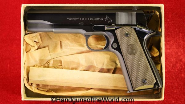 Colt, Government, .45acp, Connecticut State Guard, Mint, in Box, Boxed, CT, State Guard, 1911, 1911A1, Handgun, Pistol, C&R, Collectible, 1951, 45, .45